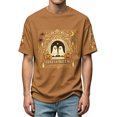thumbnail image 3 of Men's Halloween Graphic T-Shirt, Short Sleeve Crew Neck Spooky Ghost Pumpkin Print, Lightweight Breathable Casual Tee for Party 15-Brown L, 3 of 4