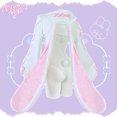 thumbnail image 2 of KORURACLUB Heart-Lock Floppy Bunny Jumpsuit Cosplay Outfit for Women Comfortable Fit Minimalist Basic White Costume, 2 of 4