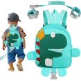 thumbnail image 3 of Mochila para Bebé con Cuerda Antipérdida, Arnés Infantil 2 en 1 con Mochila y Muñequeras Antipérdida para Niños y Niñas (Dinosaurio-Verde), 3 of 4