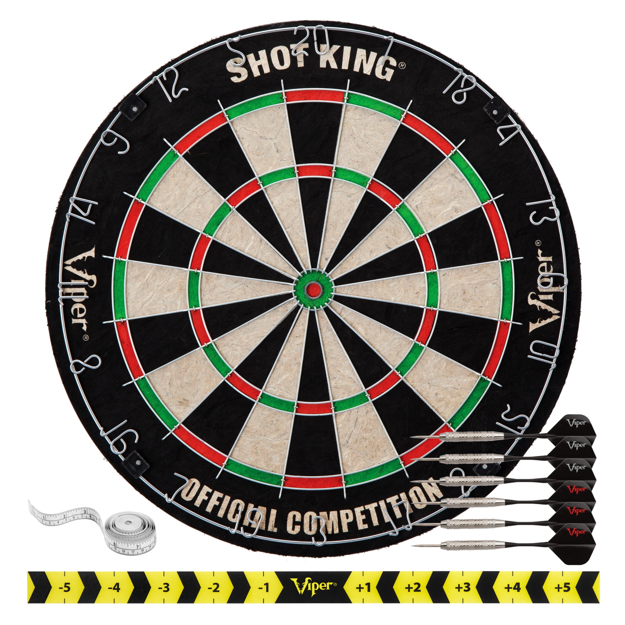 Viper Vault Cabinet Deluxe Set with Built-In Pro Score and Included Shot King Dartboard