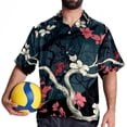 thumbnail image 4 of Tree Men's Hawaiian Button Down Short Sleeve Casual Printed Summer Beach Unisex Shirt, 4 of 6