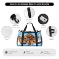 thumbnail image 4 of Fotbe Animals on Noah's Ark Bolsa de Viaje con Estampado, Bolsa de Fin de Semana para Mujer con Compartimento para Zapatos, Bolsa de Gimnasio con Bolsillo Húmedo, 4 of 7