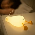 thumbnail image 5 of Lámpara de noche de pato tumbado, lámpara de noche para bebé regulable de 3 niveles, hermosa lámpara de pato de luz de silicona suave, lámpara táctil recargable, 5 of 5