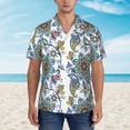 thumbnail image 4 of Daiia Flowers and Butterflies Hawaiian Shirt for Men Gentle Cotton Regular Short Sleeve Casual-3X-Large, 4 of 9