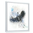 thumbnail image 4 of Great Dark Blue Heron Bird Illustration 12 in x 20 in Framed Painting Canvas Art Print, by Designart, 4 of 5