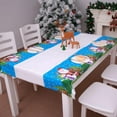 thumbnail image 2 of Christmas Tablecloth Plastic - Disposable Christmas Table Cloth for Christmas Party Table Decorations - Indoor Outdoor Home Kitchen Table Cover - Rectangle  43 x 72Inch, 2 of 7