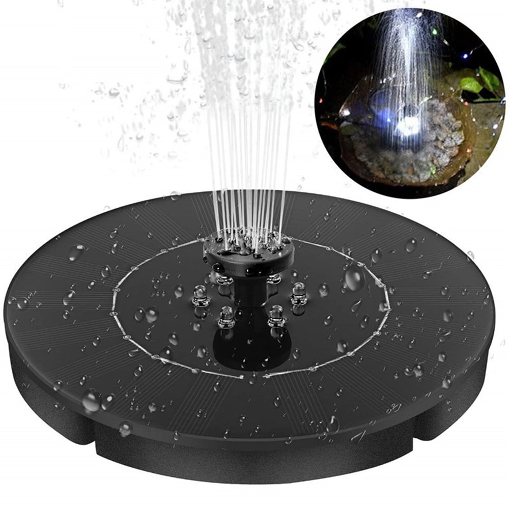 2.4W LED Solar Fountain Pump with LED Light Fountain Builtin Battery