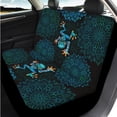 thumbnail image 3 of Binienty Boho Floral Frog Automotive Seat Covers Full Set with Matching Steering Wheel Cover Center Cover Protector Auto Seat Belt Cushion Pad Headrest Covers Car Interior Decor for Sedan SUV Truck, 3 of 7