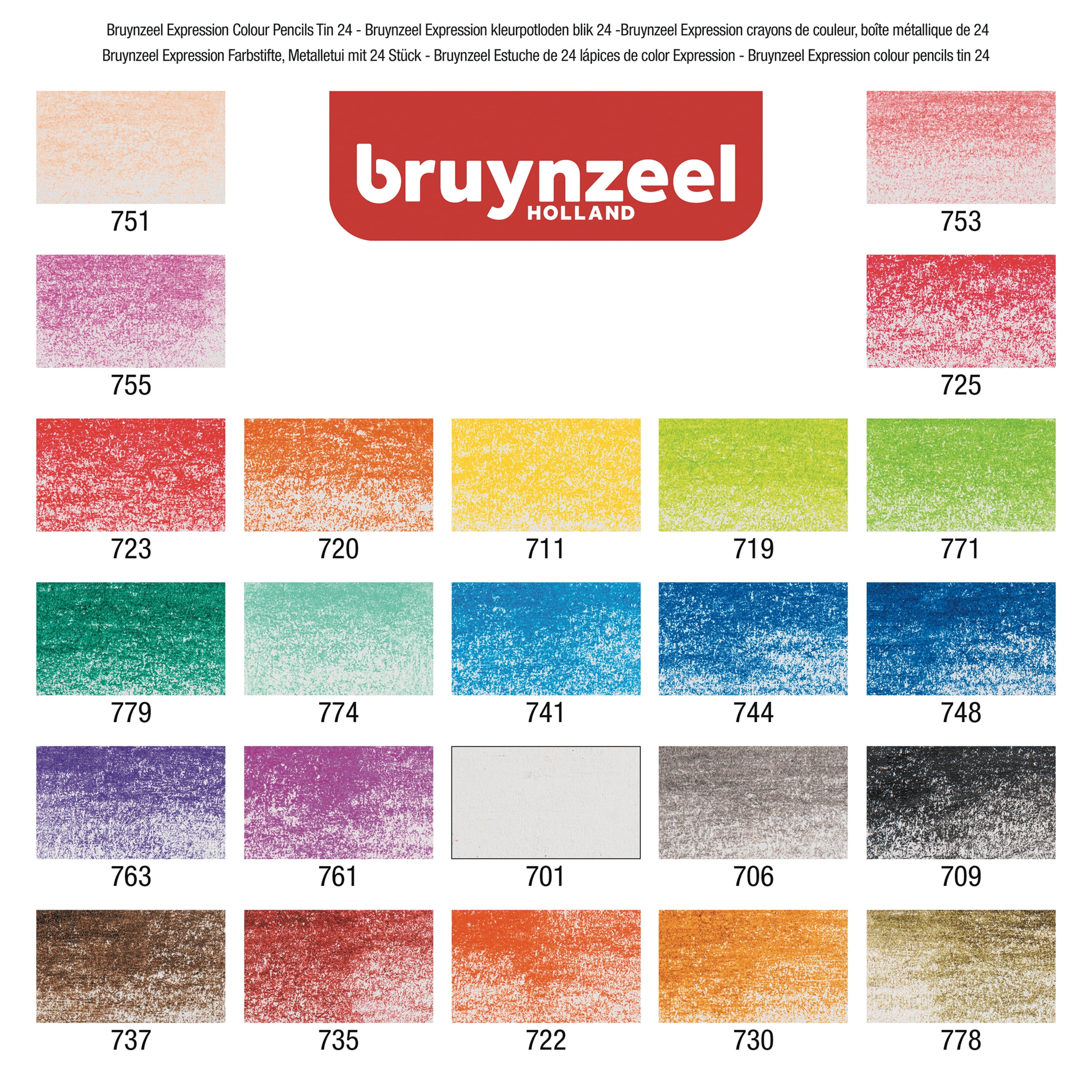 Bruynzeel Expression Colored Pencil Set, 24-Color Set