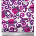 thumbnail image 1 of Soimoi Pink Cotton Voile Fabric Paisley Ethnic Print Fabric by the Yard 42 Inch Wide, 1 of 1