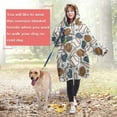 thumbnail image 4 of Striped Baseball Items Pattern Wearable Oversized Blanket,Wearable Blanket Hoodie for Adults,Cozy Hooded Blankets with Super Pockets,Super Warm Fuzzy Pullover for Women & Men, 4 of 6