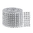 thumbnail image 1 of 2 Yardas/rollo Cinta Diamante para Recuerdo Fiesta 8 Filas Suministros para Manualidades DIY (plata), 1 of 8