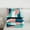 Teal Pink, variant on Castle Fairy Abstract Minimalist 3 Pieces Queen Comforter Set for Teens Girls Boys,Geometric Semicircle Ultra Soft Bedding Sets,Vintage Aesthetic Bedding Comforter Set,Super Cozy Room Decor
