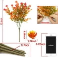 thumbnail image 2 of 12PCS Fall Artificial Flowers UV Resistant Plants Fall Decorations, Faux Plastic Eucalyptus Greenery Shrubs Fake Plant Autumn Indoor Outdoor Home Fireplace Garden Thanksgiving Decor(Color Mix), 2 of 5