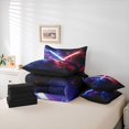 thumbnail image 6 of jejeloiu Lightsaber Fashion Games 7-Piece Twin Bedding Sets,Galaxy Starry Sky Bedding Comforter Set,Red Blue Lightning Sheet Sets For Teens,Luxury Bedroom Decor Reversible, 6 of 8