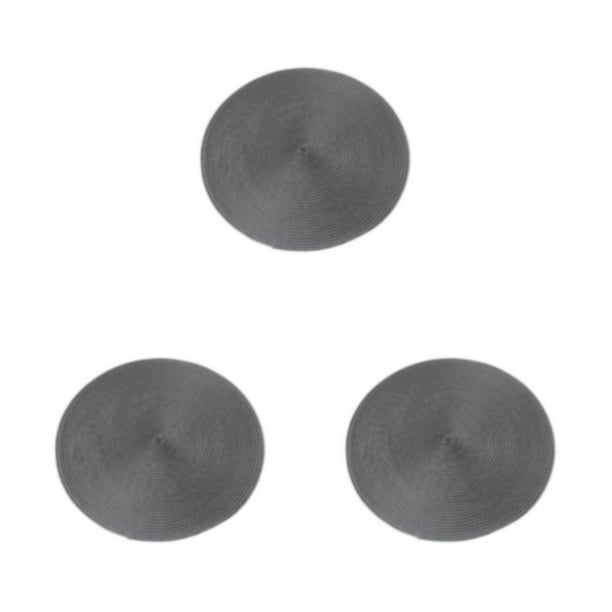 Billuyoard Tapetes antideslizantes Amplia aplicación Ligeros Fácil de cuidar Manteles individuales redondos resistentes y duraderos gris oscuro Type1 NO1
