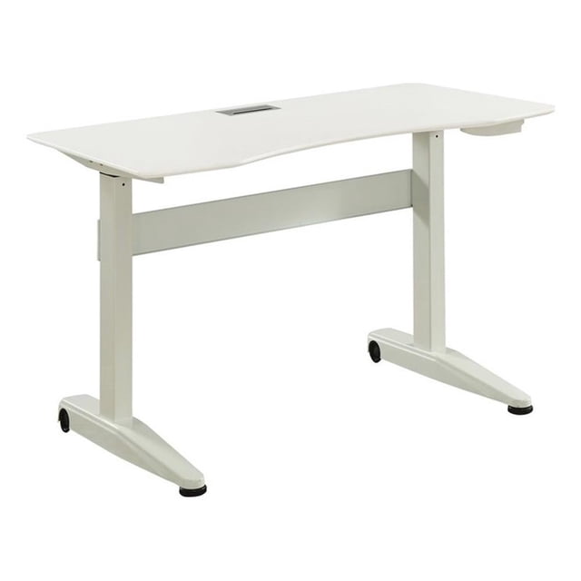 Furniture of America Glenda Bureau Debout Long Réglable en Métal, Blanc