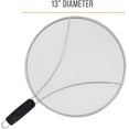 thumbnail image 2 of U.S. Kitchen Supply 13" Stainless Steel Fine Mesh Splatter Screen with Resting Feet & Black Comfort Grip Handle, 2 of 6