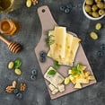 thumbnail image 5 of Peach Cutting Board, Soft Colored Background with Crowns and Floral Abstract Motifs with Faded Look Monochrome, Tempered Glass Cutting and Serving Board, Wine Bottle Shape, Coral, by Ambesonne, 5 of 5