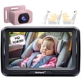 thumbnail image 1 of Cámara de coche para bebés Rohent Pink 1080P HD con visión nocturna 360°, 1 of 5