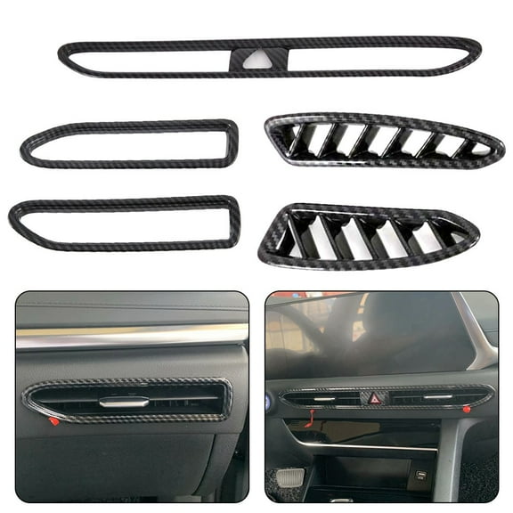 5 Pcs ABS Carbon Fiber Air Outlet Cover Trim for Hyundai Sonata 2020-2023 Auto Accessories