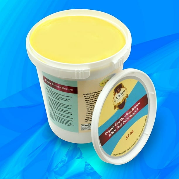 32oz. Organic Yellow FILTERED CREAMY Shea Butter By SaaQin ® Walmart