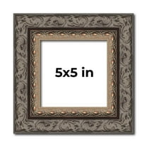 5x5 In Frame Black Real Wood Picture Frame Width 2 inches | Interior Frame Depth 0.5 inches | Fitz