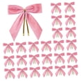thumbnail image 4 of 24 piezas de lazos navideños, lazos de Navidad, accesorios para fotos, lazos, guirnaldas, adornos decorativos Rosa, 4 of 9
