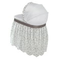 thumbnail image 4 of Badger Basket Wishes Oval Baby Bassinet - Full Length Skirt - Gray/Leaf, 4 of 11