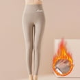 thumbnail image 2 of FJHNGBDH Women Cozy Velour Legging High Waist Buttery Soft Warm Letter Printed Trousers Velvet Stretch Seamless Yoga Pant Autumn And Winter Plus Size Bottoms Seamless Thermal Pants, 2 of 6