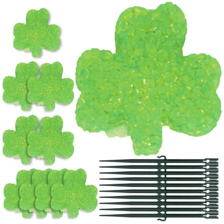 

10 Sets of Shamrock Pendants Outdoor Light Shamrock Decors Garden Lamp Shamrock Ornaments