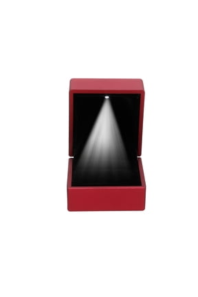 Engagement Ring Box Earrings Jewelry Ring Box Case with LED Lighted up for Proposal Engagement Wedding Gift Muiltcolor