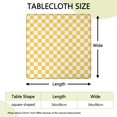 thumbnail image 2 of Yellow White Checkerboard Checkered Pattern Square Fitted Tablecloth with Elastic Edge,Square Table Cover,Washable Elastic Table Cover for Home Kitchen Party Decor 34"x34", 2 of 6