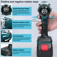 thumbnail image 6 of Electric 13mm Rechargeable Brushless Motor Electric Impact Drill Cordless Electric Screwdriver Multifunctional Electric Drill Handheld Electric Screwdriver Electric Power Tools, 6 of 6