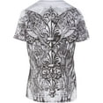thumbnail image 2 of Sakkas Vines and Fleur De Lis Metallic V-Neck Mens T-Shirt - White - Small, 2 of 2