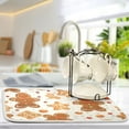 thumbnail image 5 of Gingerbread Man Cookies Dish Drying Mat Dish Drainer Rack Mats Water Absorbent Non-Slip Easy Clean Heat Resistant for Kitchen Counter, 5 of 8