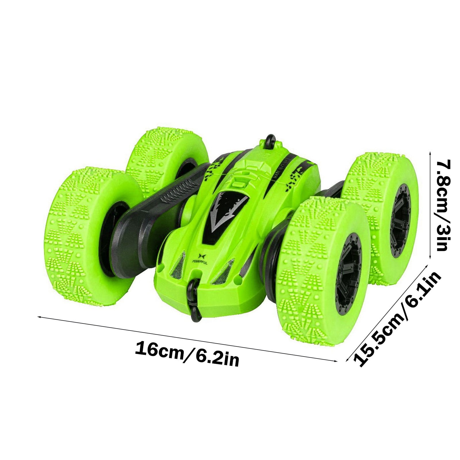 Green Green 2.4Ghz High Speed Mini Rc Stunt Car Double Sided 360 Degree Rotating Tumbling Toy With Lights