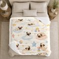 thumbnail image 5 of Whimsical Pug Puppies Clouds Stars Playful, Playful Pet Portrait Pattern, Warm Flannel Blanket for Living Room and Bedroom, Dog Lovers Just Because Gift, Pet Lover Home Decor, 5 of 9