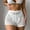 White, variant on uublik Shorts for Plus Size Women Hollow Lace Texture Wrap Shorts Beach Shorts for Women Black S