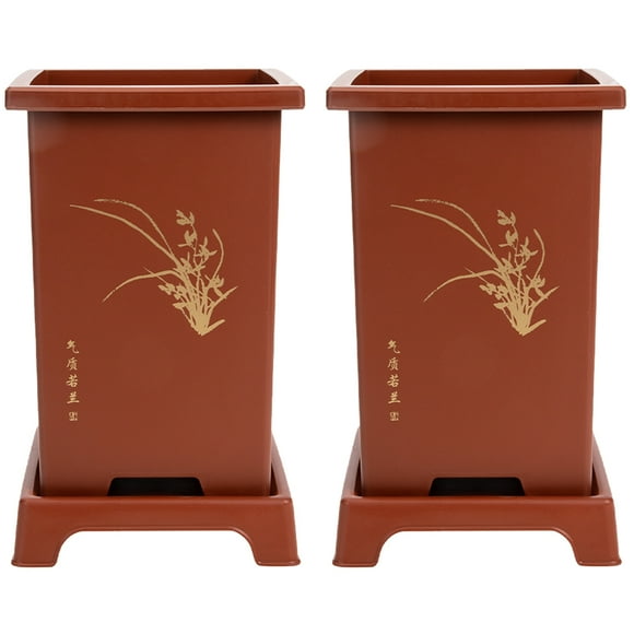 MasteelfCA 2 Sets Simple Orchid Planter Creative Garden Flowerpot Orchid Growing Pot Garden Decor