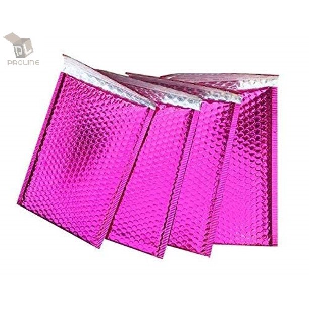 50 000 Glamour Metallic Pink Poly Bubble Mailers Envelopes Bags 4x8 Extra Wide