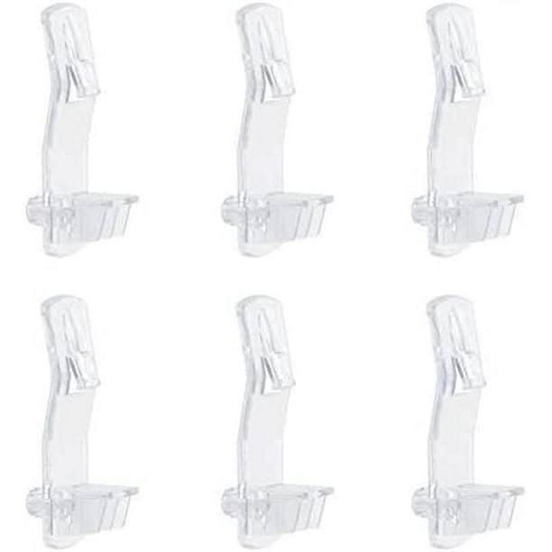 30 Pack Shelf Support Peg, Clear Plastic Locking Shelf Support Pin Clips, Shelf Pins