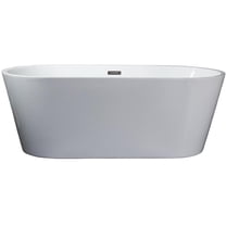 Lexora Melina Free Standing Acrylic Bathtub With Chrome Drain LD900367A1C0000