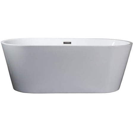Lexora Melina Free Standing Acrylic Bathtub With Chrome Drain LD900367A1C0000
