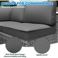 thumbnail image 5 of Outdoor Cushions for Patio Furniture, Replacement for 7-Piece Rattan Sets (Water-Resistant, Grey), 5 of 8