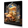 thumbnail image 2 of Designart "Fungi Mushroom Fantasy in Yellow" Food & Beverage Canvas Wall Art - Traditional Yellow Mushroom Entryway Wall Art, 2 of 6