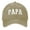 Sand colored, variant on Papa Print Vintage Wash Dad Hat Adjustable Curved Brim Baseball Cap,Made In USA,Casual Outdoor Sports Fishing Cap for Men and Women