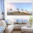 thumbnail image 1 of Traditional Greek Windmills Panorama - Landscape Canvas Art Print, 1 of 3