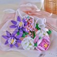 thumbnail image 4 of Blocks Flower Bouquet Rose Building Block 3D Flower Model Valentine‘s Day DIY Block Brick Toy Kit for Girl Friend Adult Craft Gift, 4 of 7