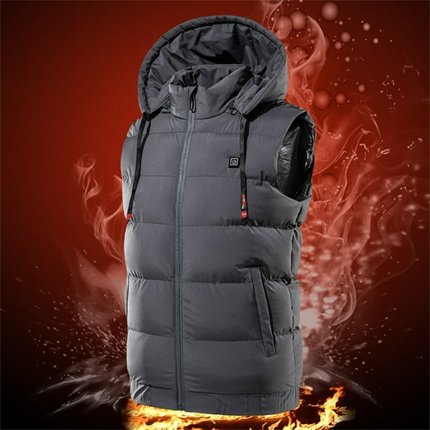 Chaquetas y abrigos casuales de manga larga sin capucha con 9 zonas de calefacción, ropa de abrigo para exteriores con calefacción para montar a caballo, esquiar, pescar y cargar con carga. Abrigo par